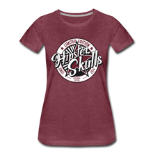 Charger l&#39;image dans la galerie, Femme T-Shirt logo hipster skulls vintage étoile 1974 - heather burgundy (6627061924019)
