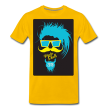 Charger l&#39;image dans la galerie, Homme T-Shirt hipster skull Tête de mort crâne punk lunette moustache 2018 - jaune soleil (6641941577907)
