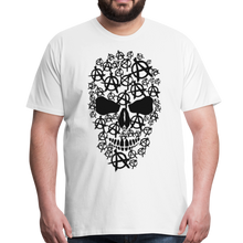 Charger l&#39;image dans la galerie, Homme T-Shirt tête de mort symbole anarchie - blanc (6677882798259)
