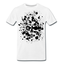 Charger l&#39;image dans la galerie, Homme T-Shirt Tête de mort crâne skull anarchie task - blanc (6732999655603)
