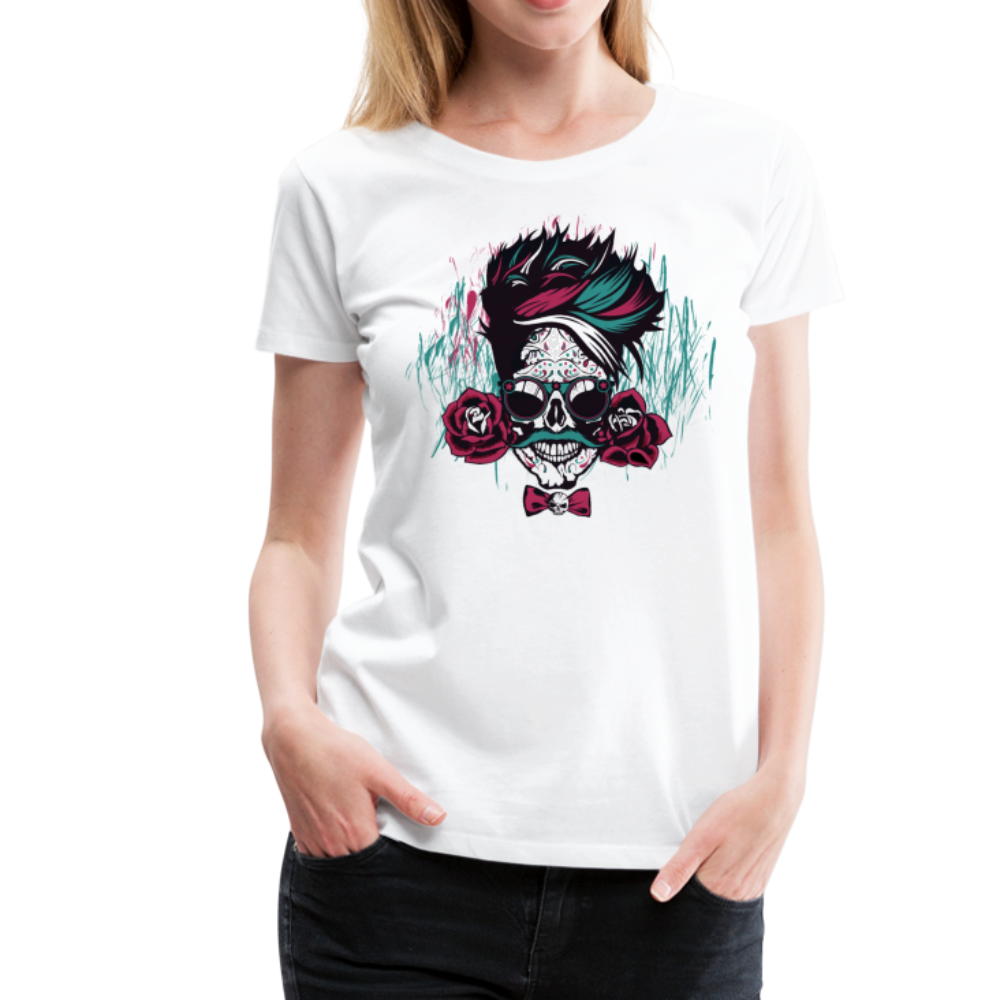 Femme T-Shirt Tête de mort mexicaine crâne hipster skull moustachu tat –  hipsterskulls.fr