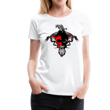 Charger l&#39;image dans la galerie, Femme T-Shirt Tête de mort crâne hipster skull barbe dragon tribal punk - blanc
