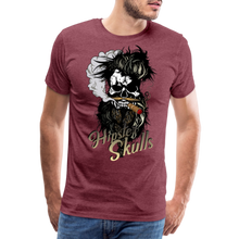 Charger l&#39;image dans la galerie, Homme T-Shirt Tête de mort Hipster skulls barbu et moustachu scorpion - rouge bordeaux chiné
