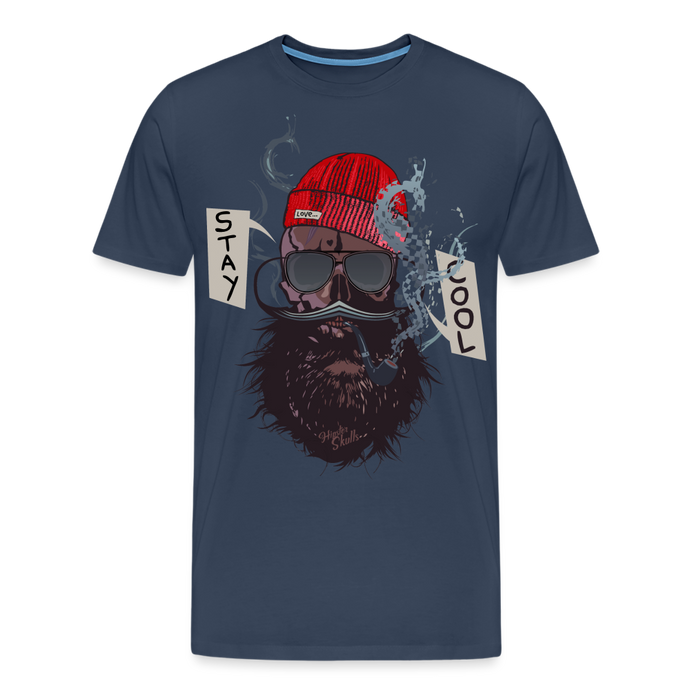 Homme T-shirt Hipster Skulls stay cool - bleu marine