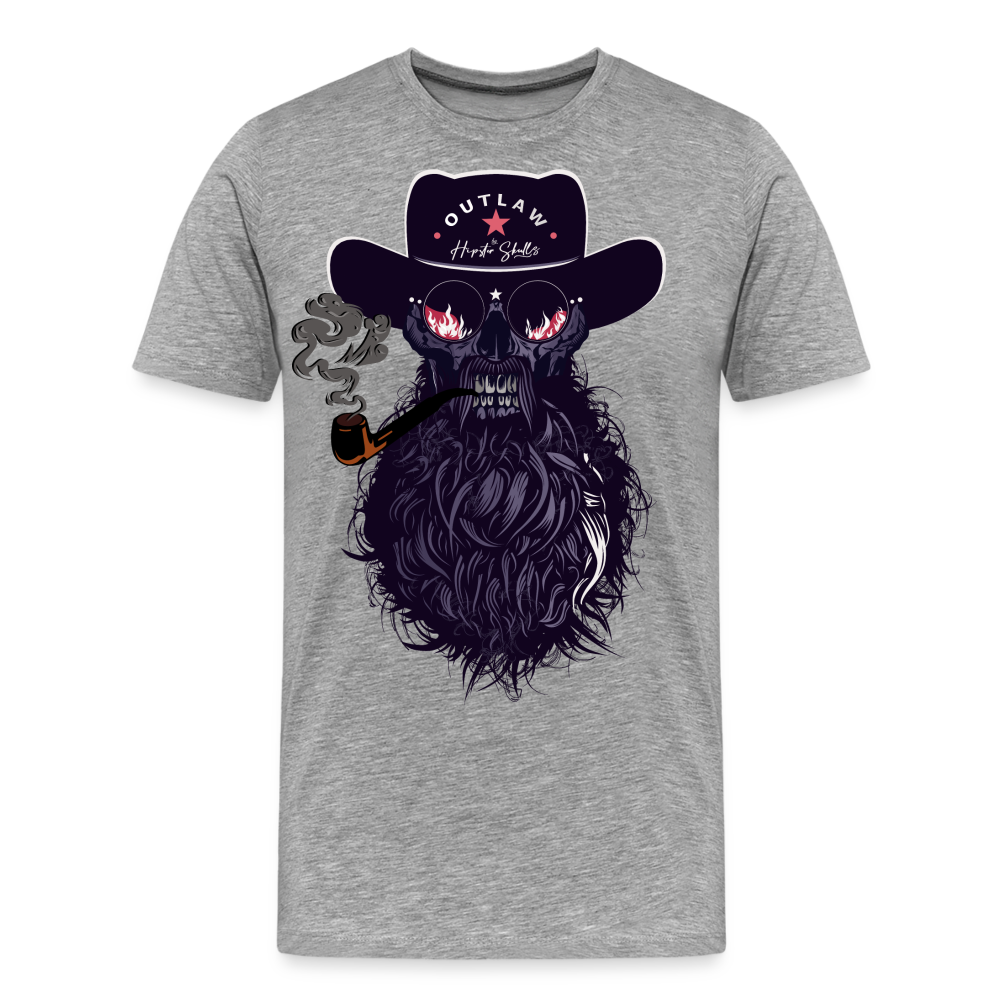 T-shirt Homme Hipster Outlaw - gris chiné