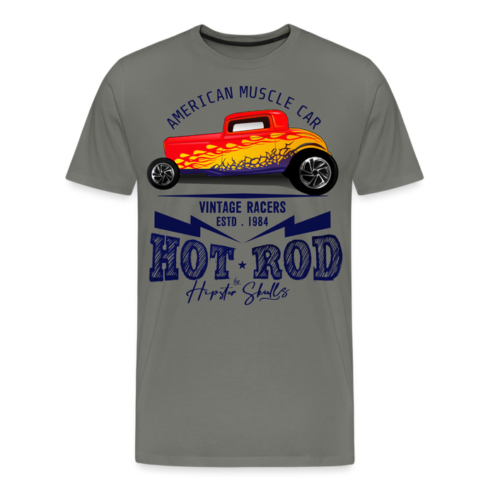 T-shirt Homme Hot Rod Muscle Car - asphalte