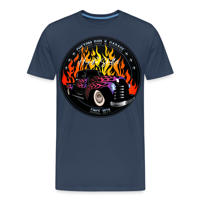 T-shirt Homme Hot Rod Fire - bleu marine