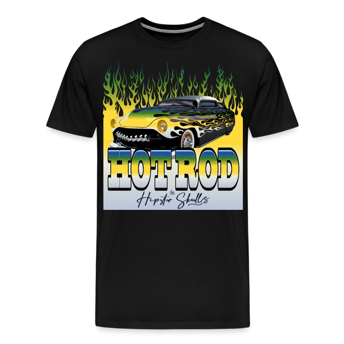T-shirt Homme Hot Rod Car Vintage - noir