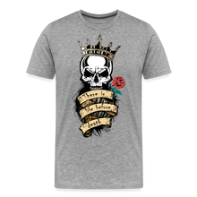 Charger l&#39;image dans la galerie, T-shirt Homme There is life before death King - gris chiné
