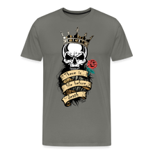 Charger l&#39;image dans la galerie, T-shirt Homme There is life before death King - asphalte
