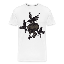 Charger l&#39;image dans la galerie, T-shirt Homme Hipster Skulls crow of death - blanc
