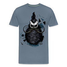 Charger l&#39;image dans la galerie, T-shirt Homme Hipster Skulls Punk Anarchie - gris bleu
