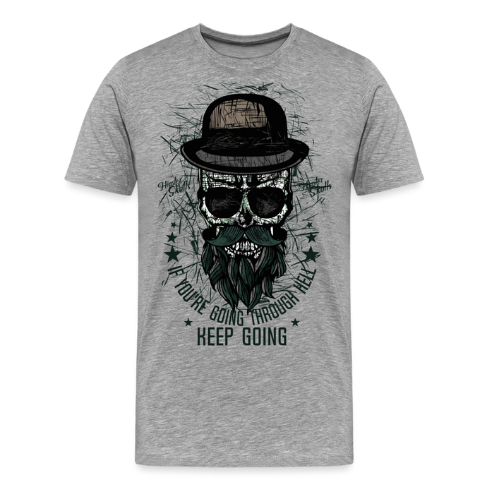 T-shirt Homme Keep Going - gris chiné