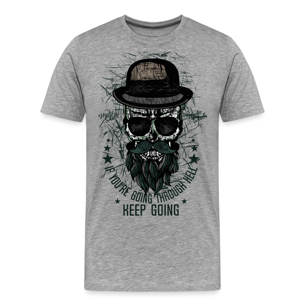 T-shirt Homme Keep Going - gris chiné