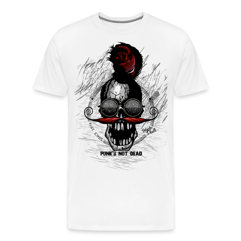 T-shirt Homme Punks Not Dead - blanc