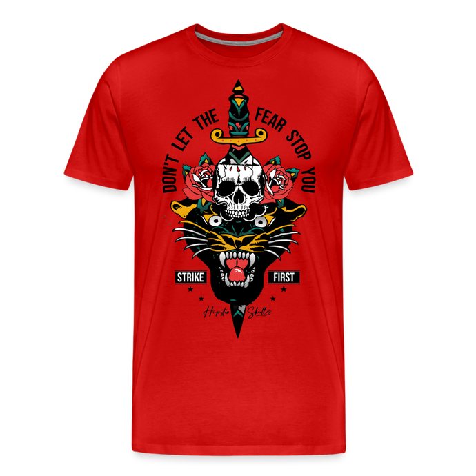 T-shirt Homme Panther Strike First - rouge