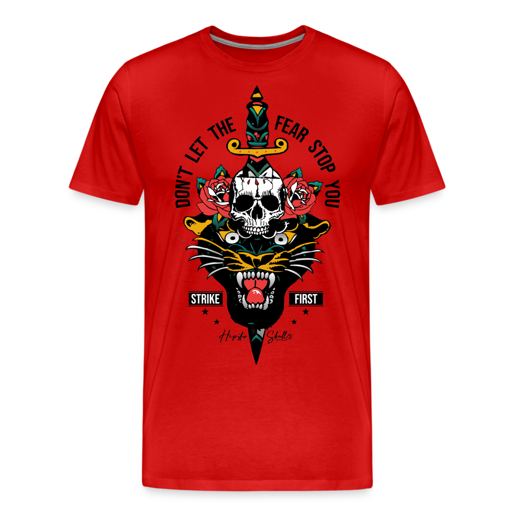 T-shirt Homme Panther Strike First - rouge