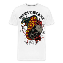 Charger l&#39;image dans la galerie, T-shirt Homme Old Skulls Never Give UP - blanc
