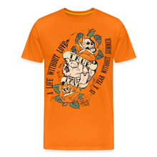 Charger l&#39;image dans la galerie, T-shirt Homme Old Skulls Tattoo True Love - orange
