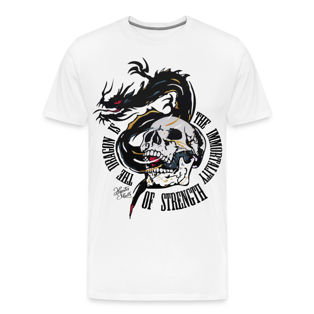 T-shirt Homme Dragon Immortality - blanc