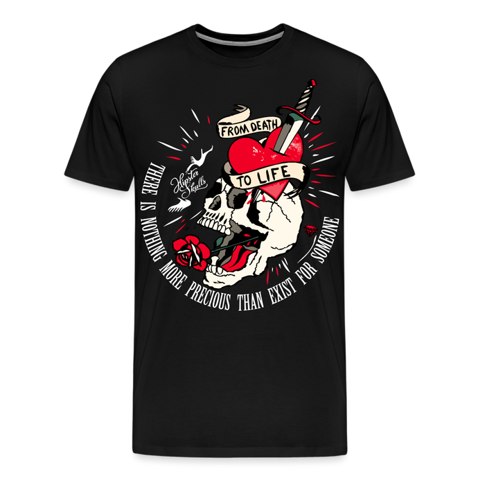 T-shirt Homme Old School Tattoo From death to life noir - noir
