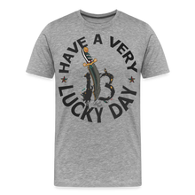 Charger l&#39;image dans la galerie, T-shirt Homme Have a very lucky day - gris chiné
