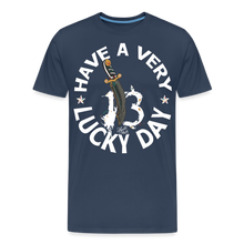 Charger l&#39;image dans la galerie, T-shirt Homme Have a very lucky day noir - bleu marine
