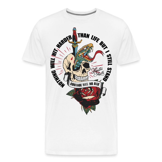 T-shirt Homme Courage has no age - blanc