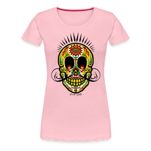 Charger l&#39;image dans la galerie, T-shirt Femme Tête de mort Mexicaine eye on fire - rose liberty
