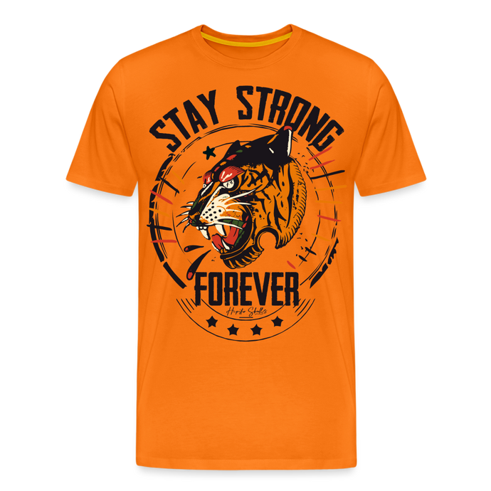 T-shirt Homme Stay Strong Forever Tiger - orange