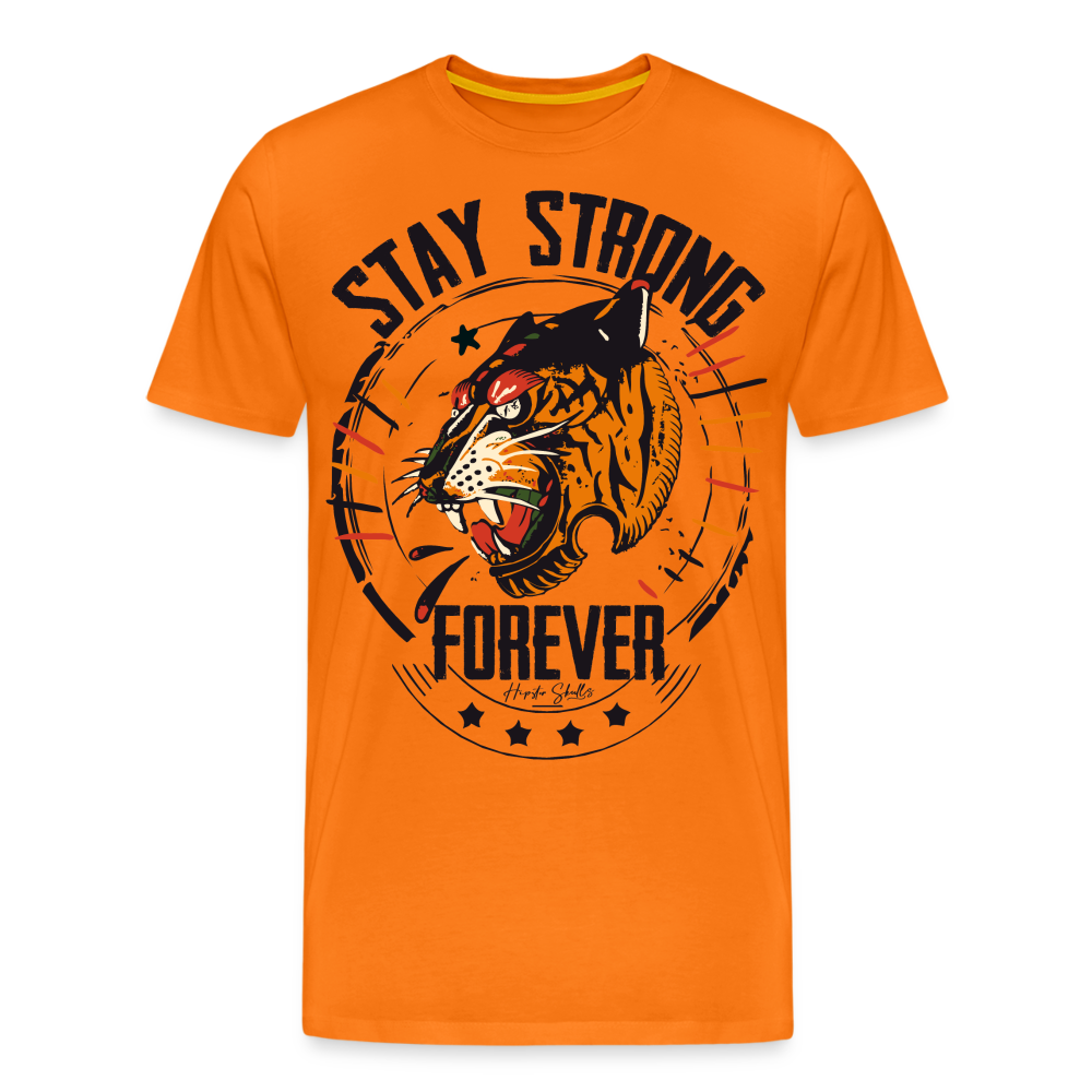 T-shirt Homme Stay Strong Forever Tiger - orange