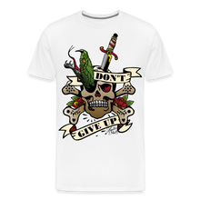 Charger l&#39;image dans la galerie, T-shirt Homme Old school tattoo don&#39;t give up - blanc
