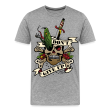 Charger l&#39;image dans la galerie, T-shirt Homme Old school tattoo don&#39;t give up - gris chiné

