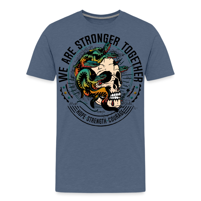 T-shirt Homme We are stronger together - bleu chiné
