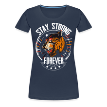 Charger l&#39;image dans la galerie, T-shirt Femme Stay strong tiger - bleu marine
