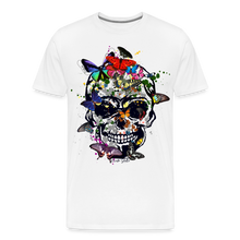 Charger l&#39;image dans la galerie, T-shirt Homme Crane papillons - blanc
