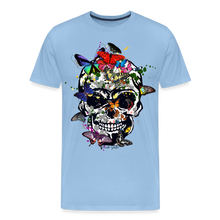 Charger l&#39;image dans la galerie, T-shirt Homme Crane papillons - ciel
