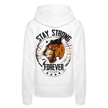 Charger l&#39;image dans la galerie, Sweat-shirt à capuche femmes Tiger Stay Strong 2 - blanc
