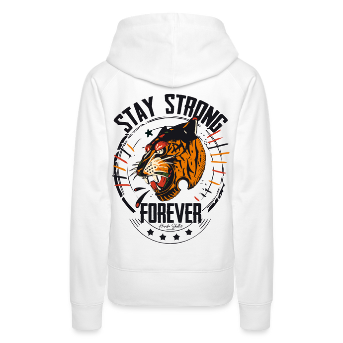 Sweat-shirt à capuche femmes Tiger Stay Strong 2 - blanc