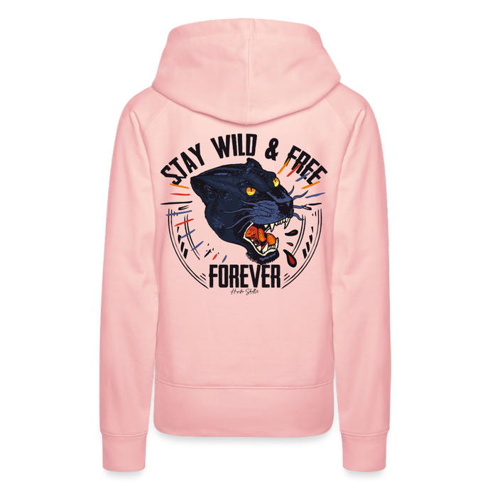 Sweat-shirt à capuche femmes Panthère Wild Free 2 - rose cristal