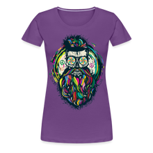 Charger l&#39;image dans la galerie, T-shirt Femme Hipster Skulls Peace - violet
