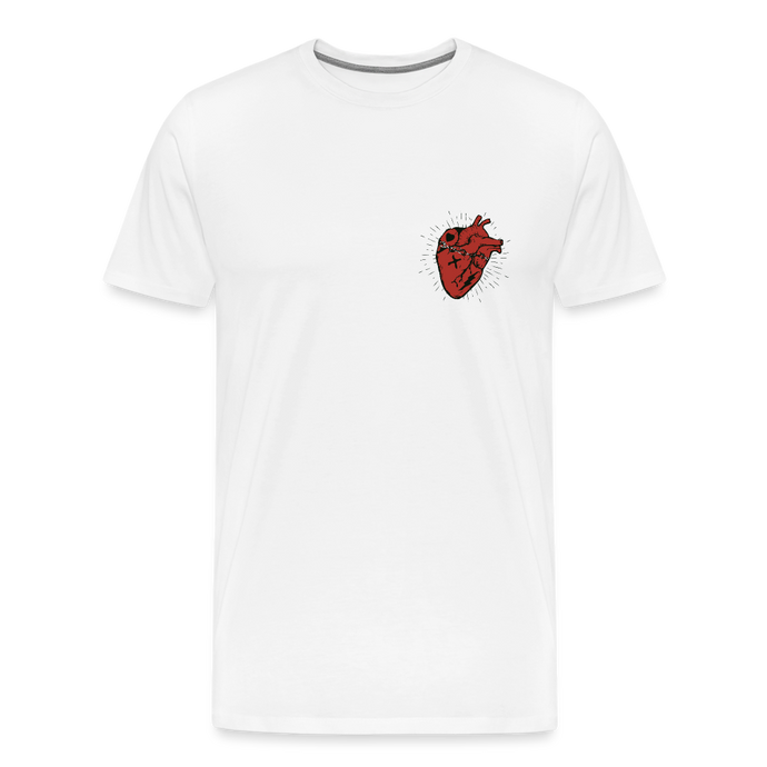 T-shirt Homme Heart Old school - blanc