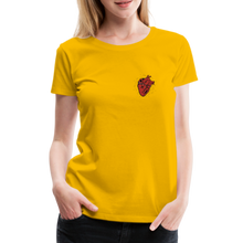 Charger l&#39;image dans la galerie, T-shirt Femme Heart old school - jaune soleil
