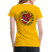 Charger l&#39;image dans la galerie, T-shirt Femme Heart old school - jaune soleil
