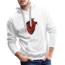 Charger l&#39;image dans la galerie, Sweat-shirt à capuche hommes Heart - blanc
