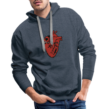 Charger l&#39;image dans la galerie, Sweat-shirt à capuche hommes Heart - bleu jeans
