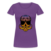 Charger l&#39;image dans la galerie, T-shirt Femme Hipster Skulls Dragon - violet

