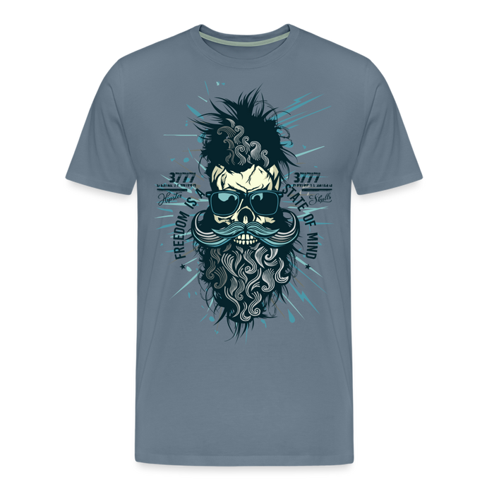 T-shirt Homme Freedom - gris bleu