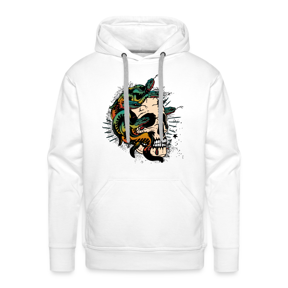 Sweat-shirt à capuche hommes Serpent - blanc