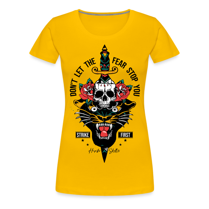 T-shirt Femme Panther Strike First - jaune soleil